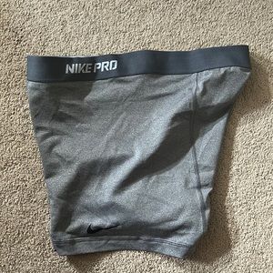 Gray Nike pro shorts